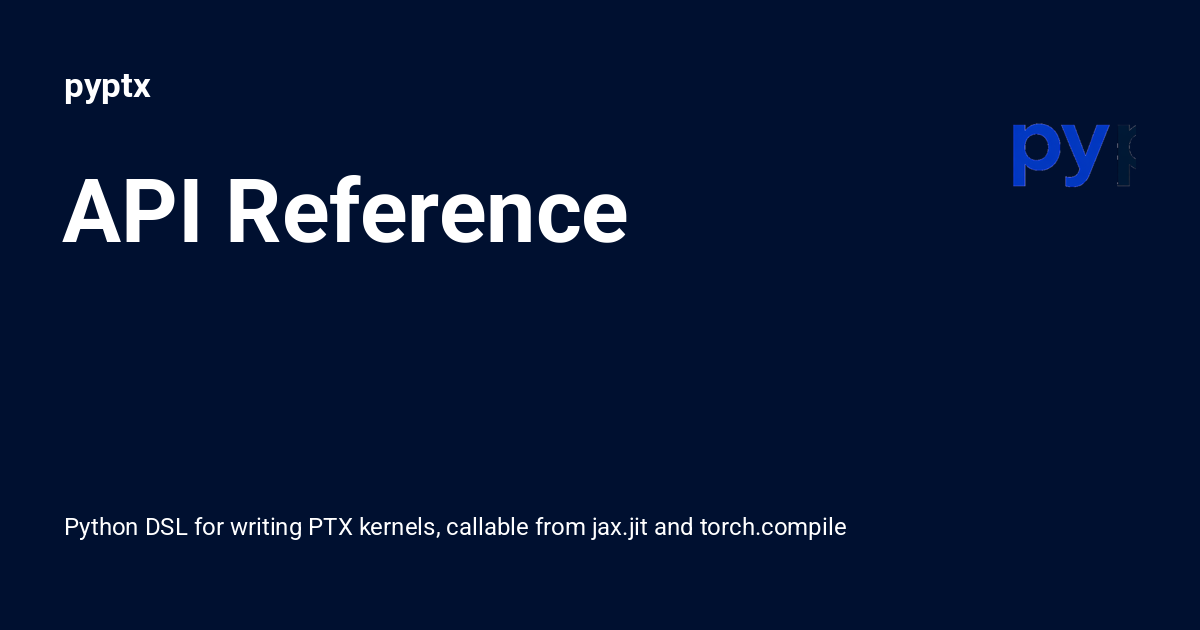API Reference - pyptx